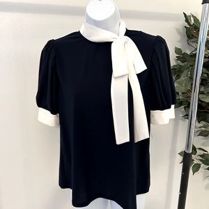 NWT Cece work too with beautiful bow neck tie - size M